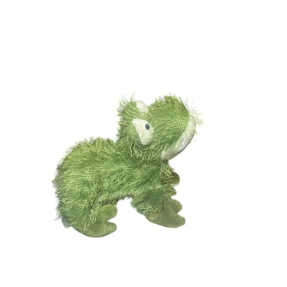 Ganz Kids Green Very Frizzy Fuzzy Green Frog Stuffed Animal Plush Toy